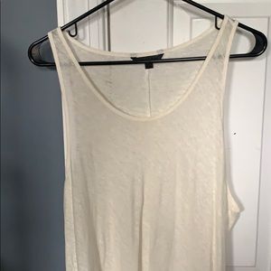 John Varvatos 100% Linen Tank Top (Cream)